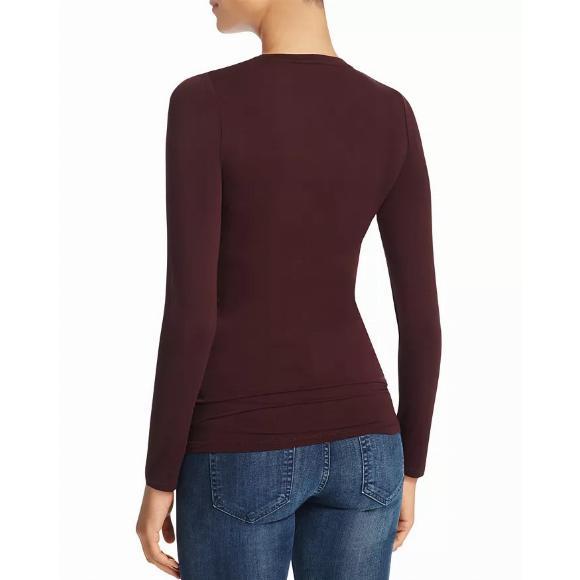 Majestic Filatures Viscose/elastane Crewneck Long Sleeve Tee Size 2 -M - Picture 2 of 5